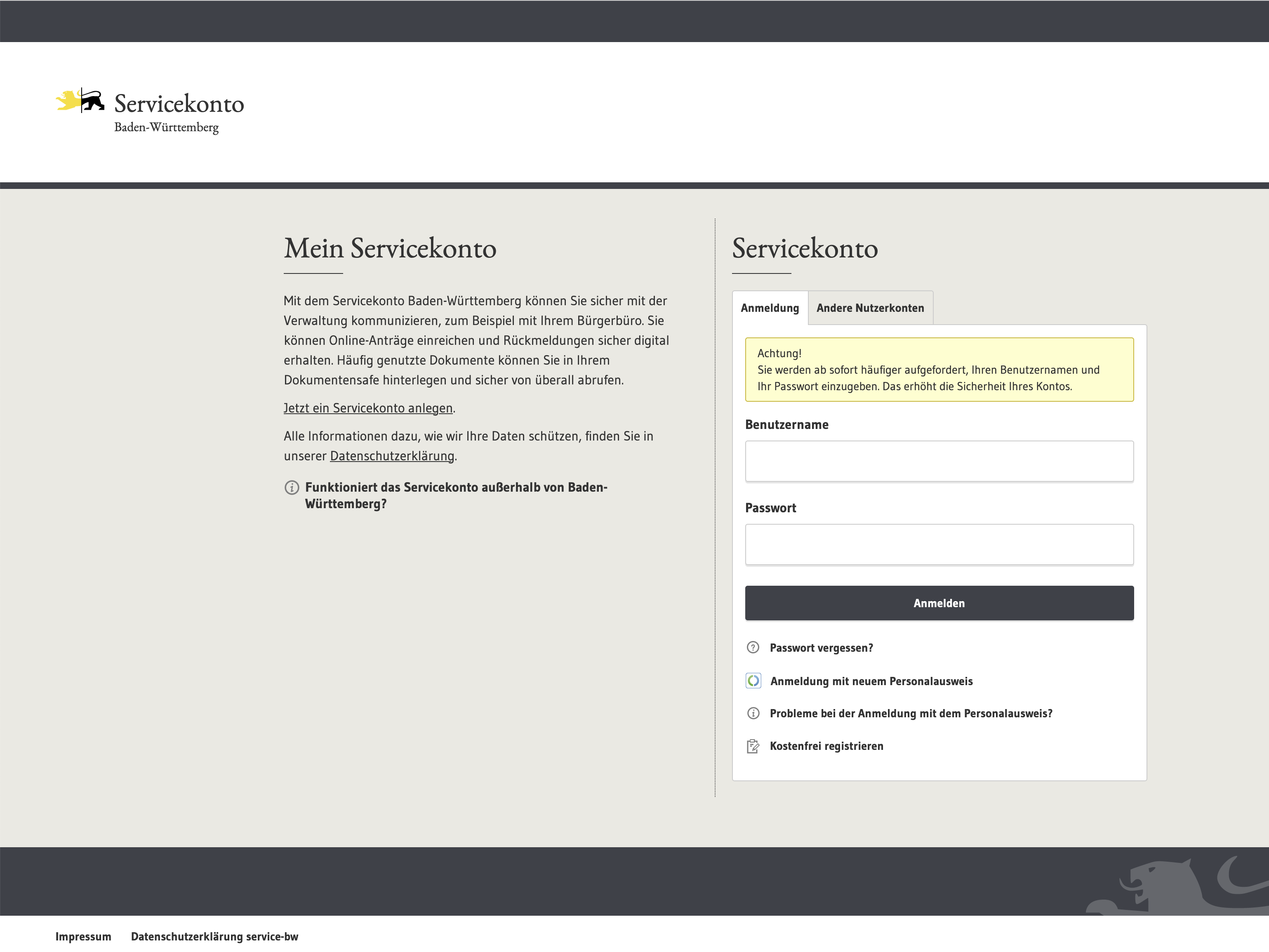 Screenshot Service-BW